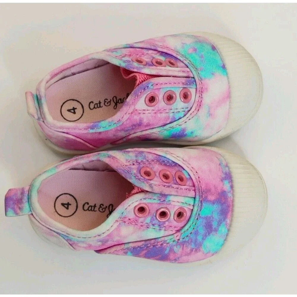 Cat & Jack Rory Tie Dye Slip on Sneakers Size 4 Cat and Jack